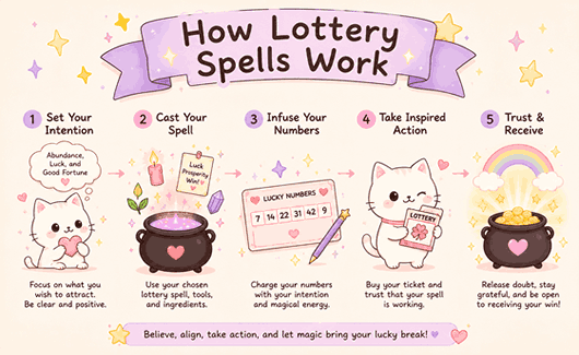How lottery spells work using spiritual guidance, lucky numbers, magical energy, and jackpot attraction rituals