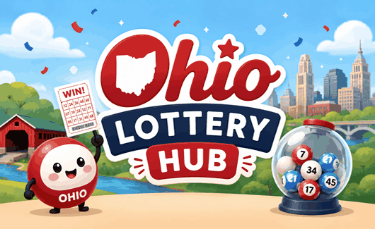 Ohio Lottery Hub featuring Powerball, Mega Millions, lucky numbers, jackpot tickets, and winning lottery guidance