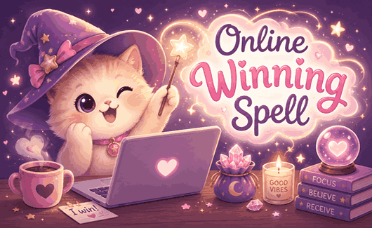 Online winning spell for lottery success with lucky numbers, jackpot energy, magical guidance, and fortune attraction